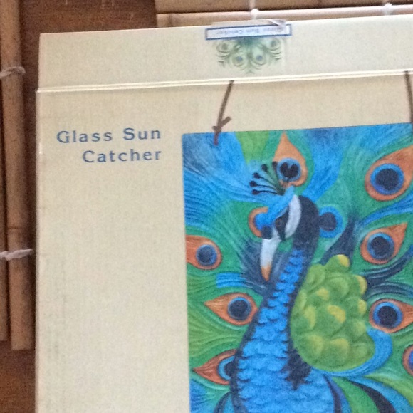 NWT Peacock Glass Sun Catcher Classic in/outside. - Picture 7 of 7